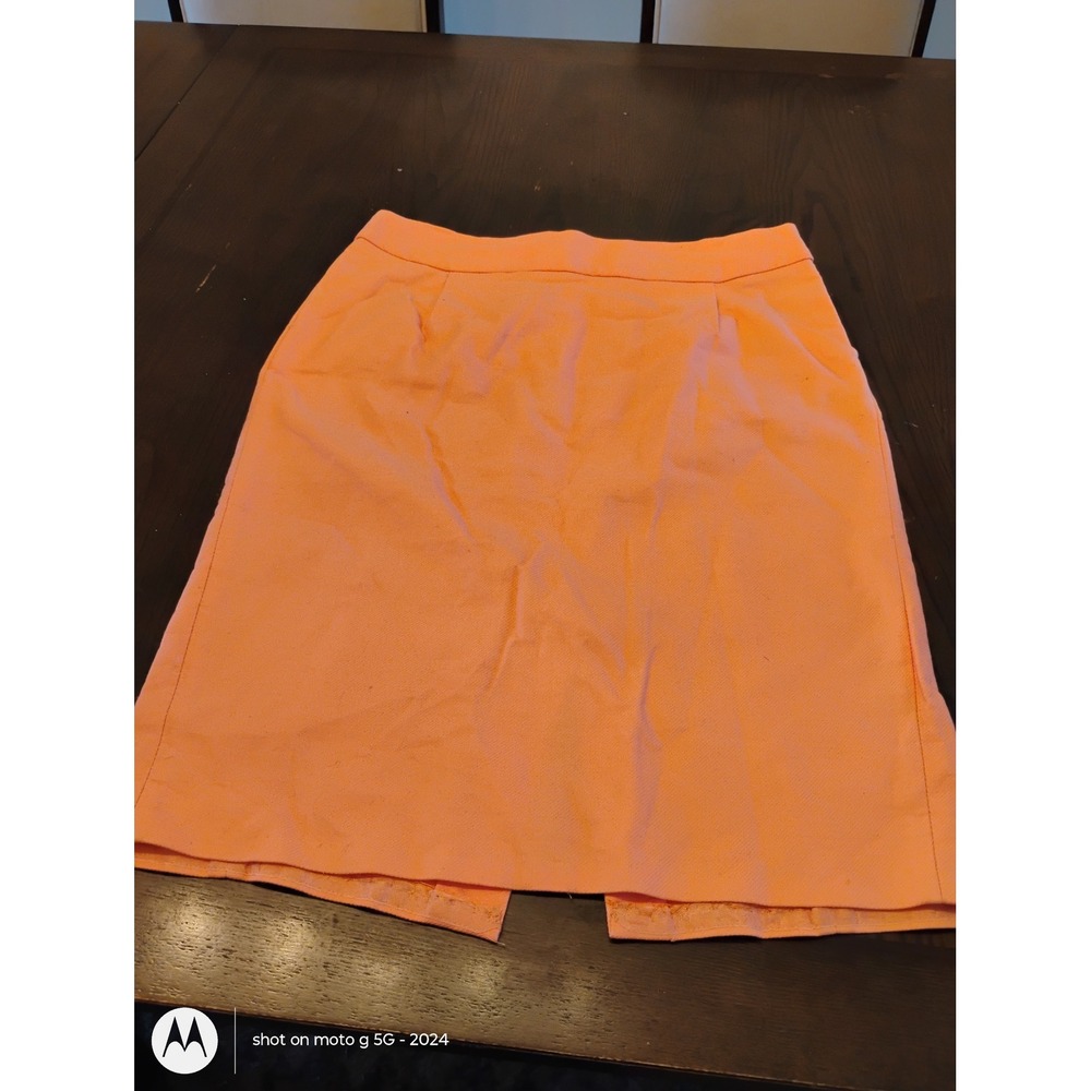 J.Crew The Pencil Skirt Orange Knee Length Workwear Size 6
